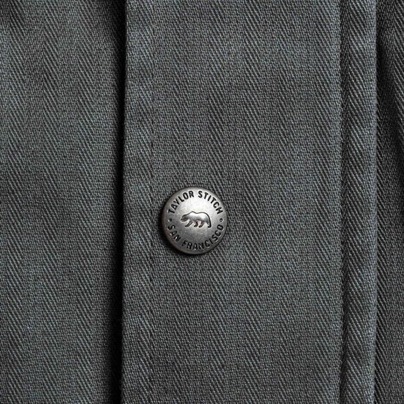 Rare Taylor Stitch The Bomber Jacket in Washed Slate Herringbone Sz 42 - Picture 9 of 10